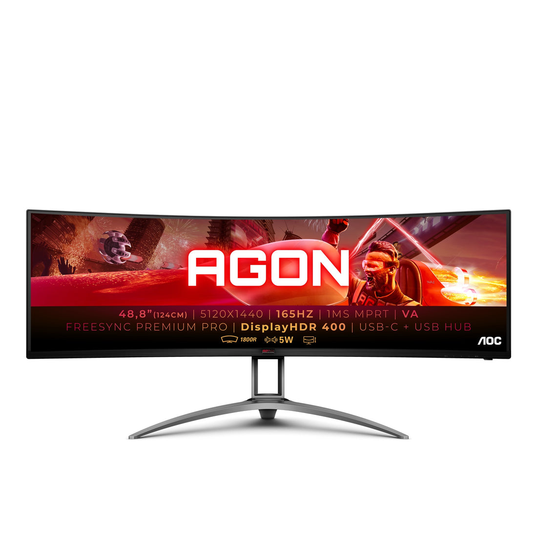 Moniteur AOC AGON AG493UCX2 DQHD 49" DQHD VA 165Hz - Photo 1