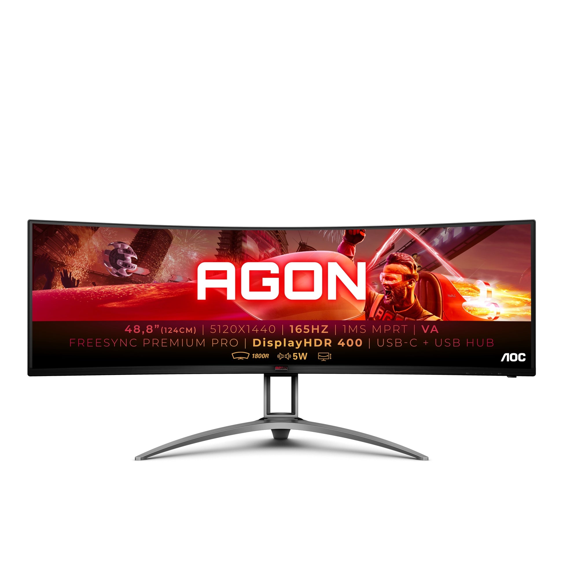 Moniteur AOC AGON AG493UCX2 DQHD 49" DQHD VA 165Hz - Photo 1