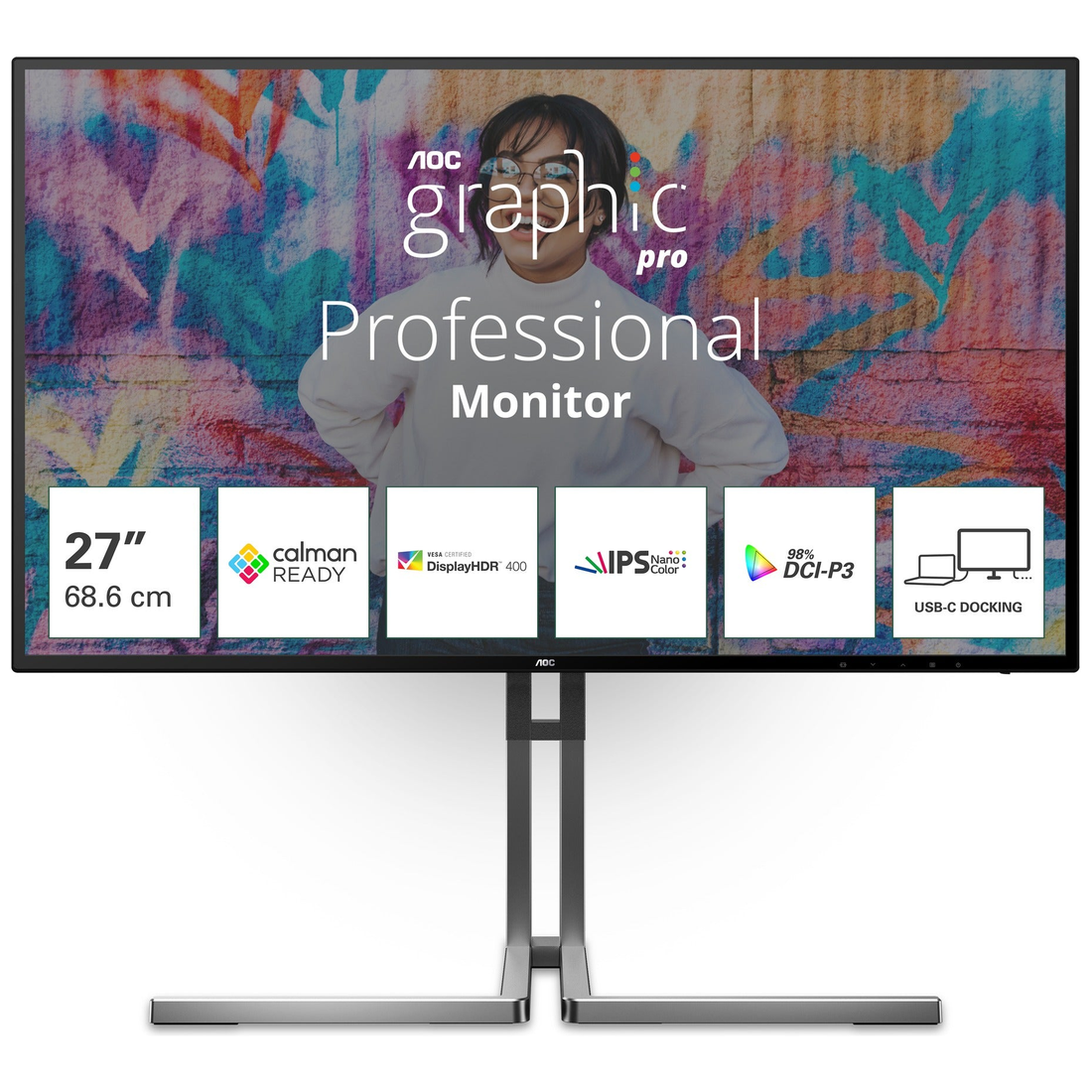 Moniteur AOC Graphic Pro U27U3CV 27" UHD IPS 60Hz - Photo 1