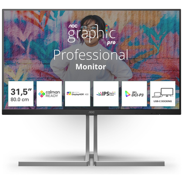 Moniteur AOC Graphic Pro U32U3CV 31.5" UHD IPS 60Hz - Photo 1