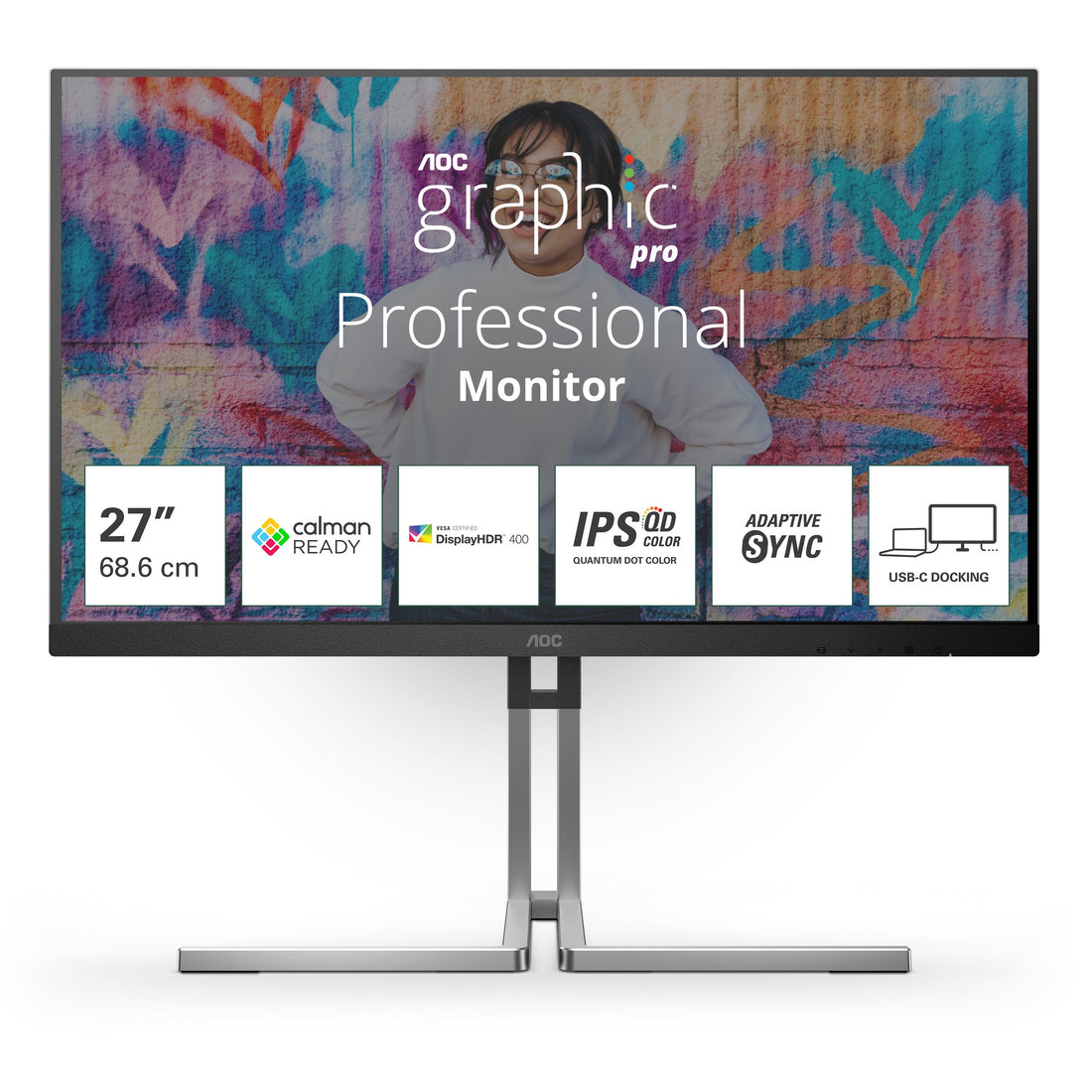 Moniteur AOC Graphic Pro Q27U3CV 2. 27" QHD IPS 75Hz - Photo 1