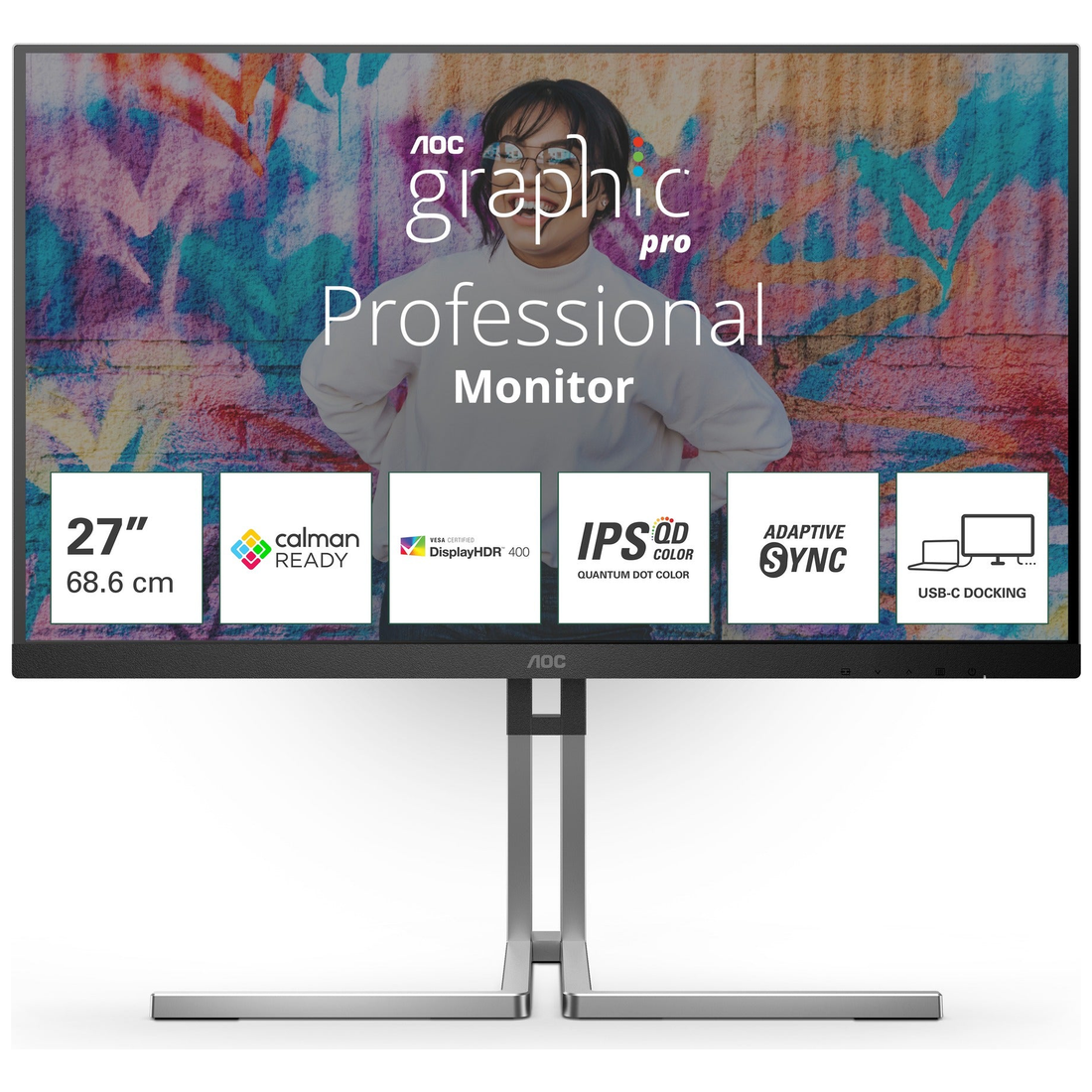 Moniteur AOC Graphic Pro Q27U3CV 2. 27" QHD IPS 75Hz - Photo 1