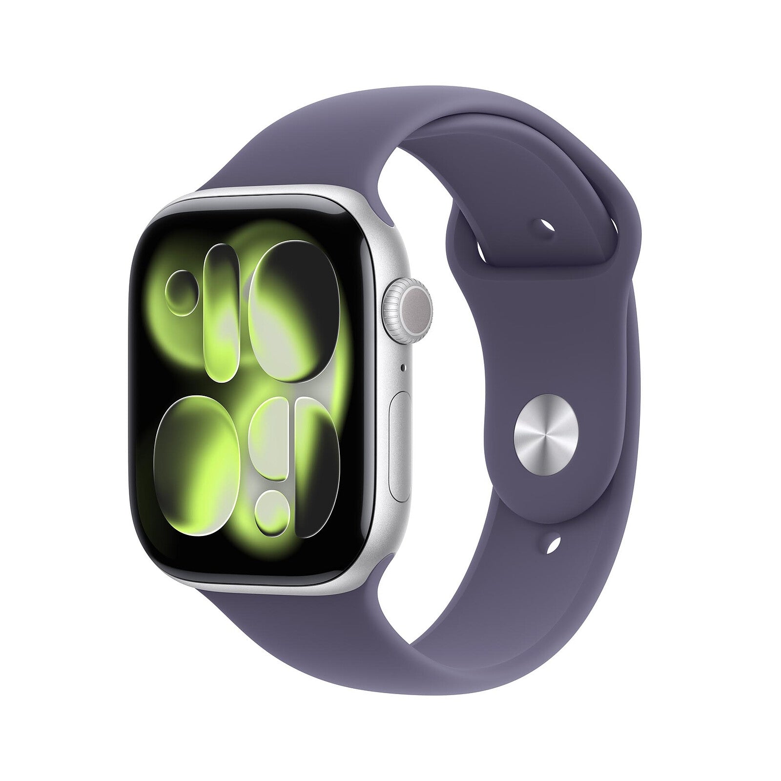 Apple Watch Series 11 GPS Aluminium 46mm - Argent bracelet Brume violette taille S/M - Maydan.ma