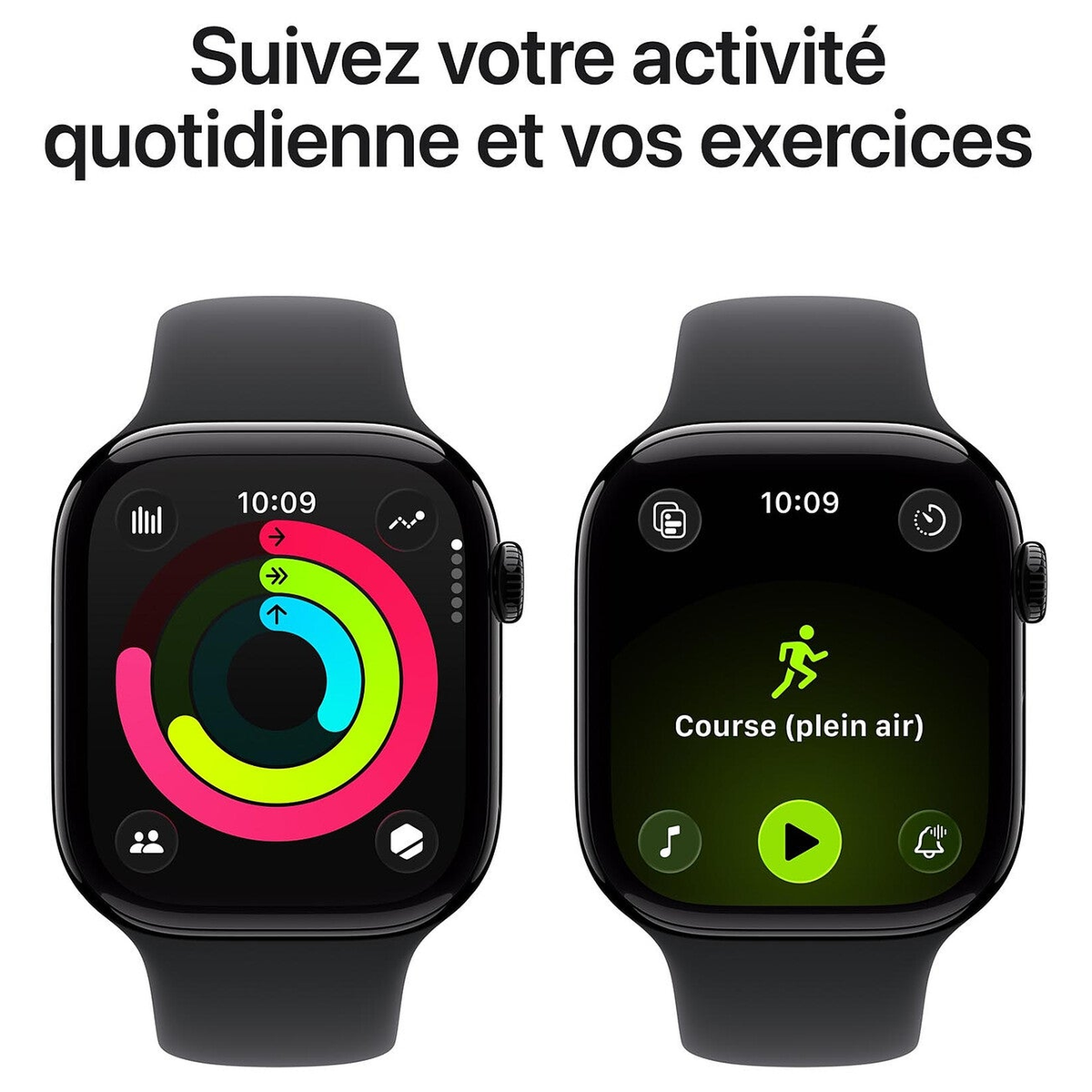 Apple Watch Series 11 GPS Aluminium 42mm - Jet Black bracelet Noir taille M/L - Maydan.ma