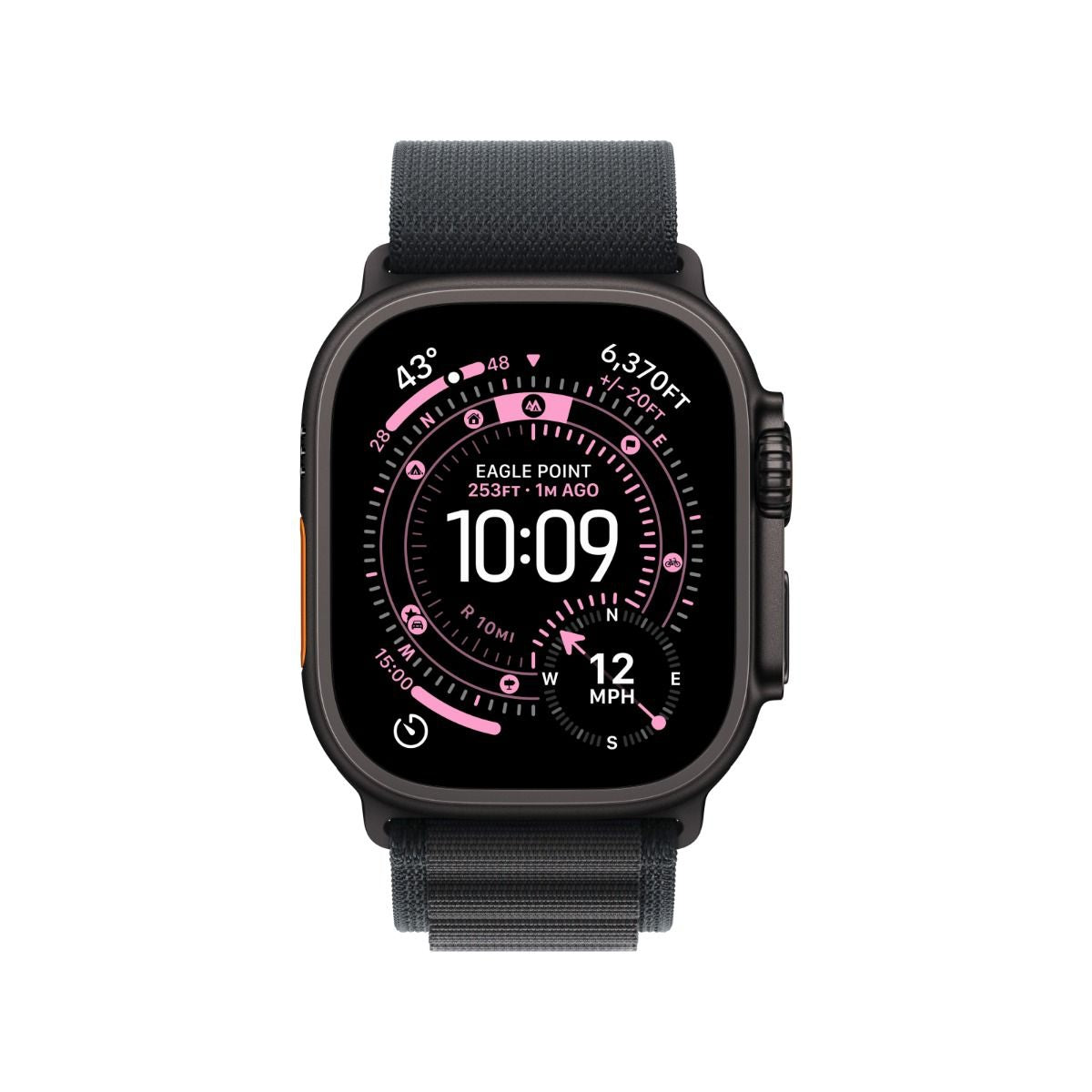 Apple Watch Ultra 3 GPS + Cellular 49 mm Titane noir Boucle Alpine Noir Medium - Maydan.ma