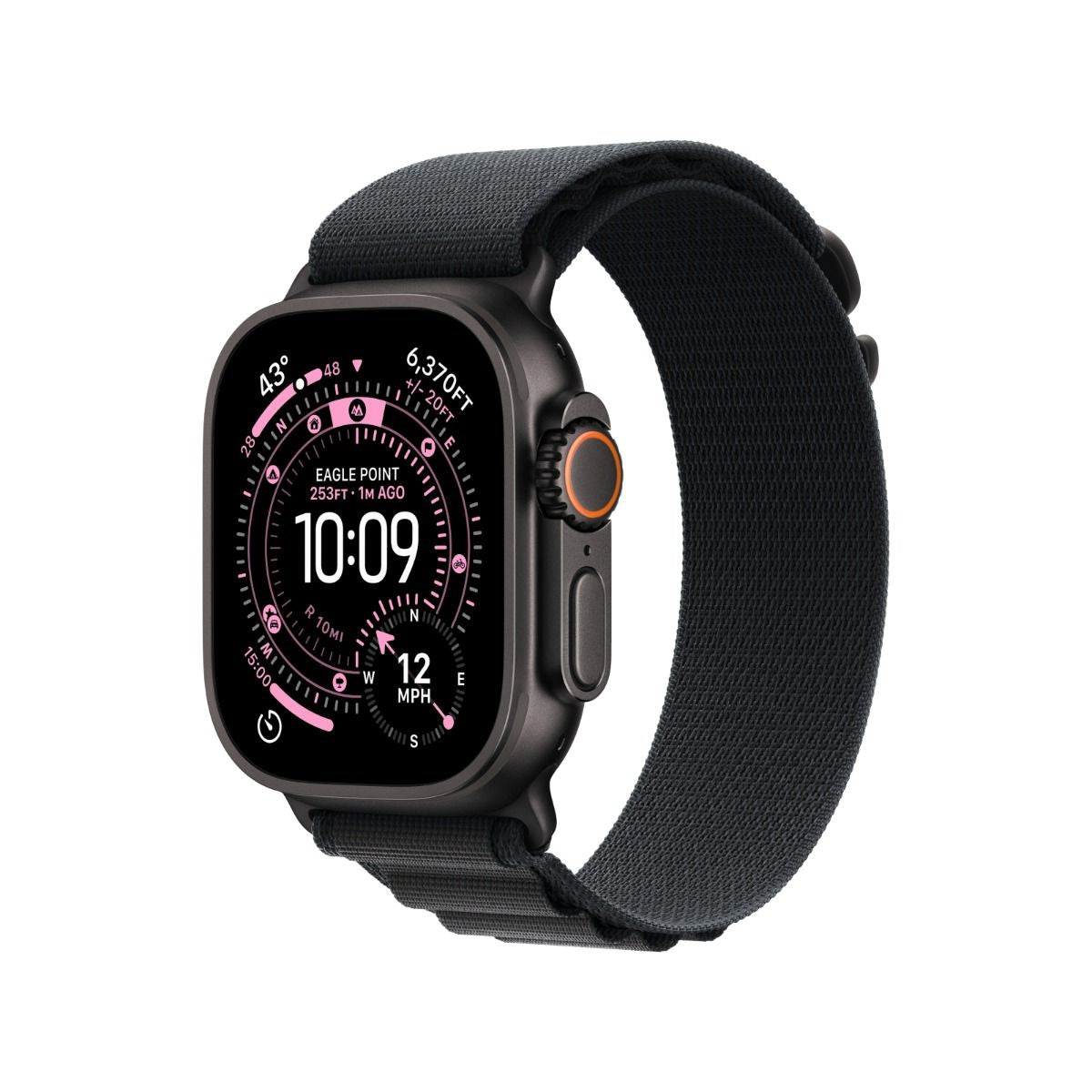 Apple Watch Ultra 3 GPS + Cellular 49 mm Titane noir Boucle Alpine Noir Large - Maydan.ma