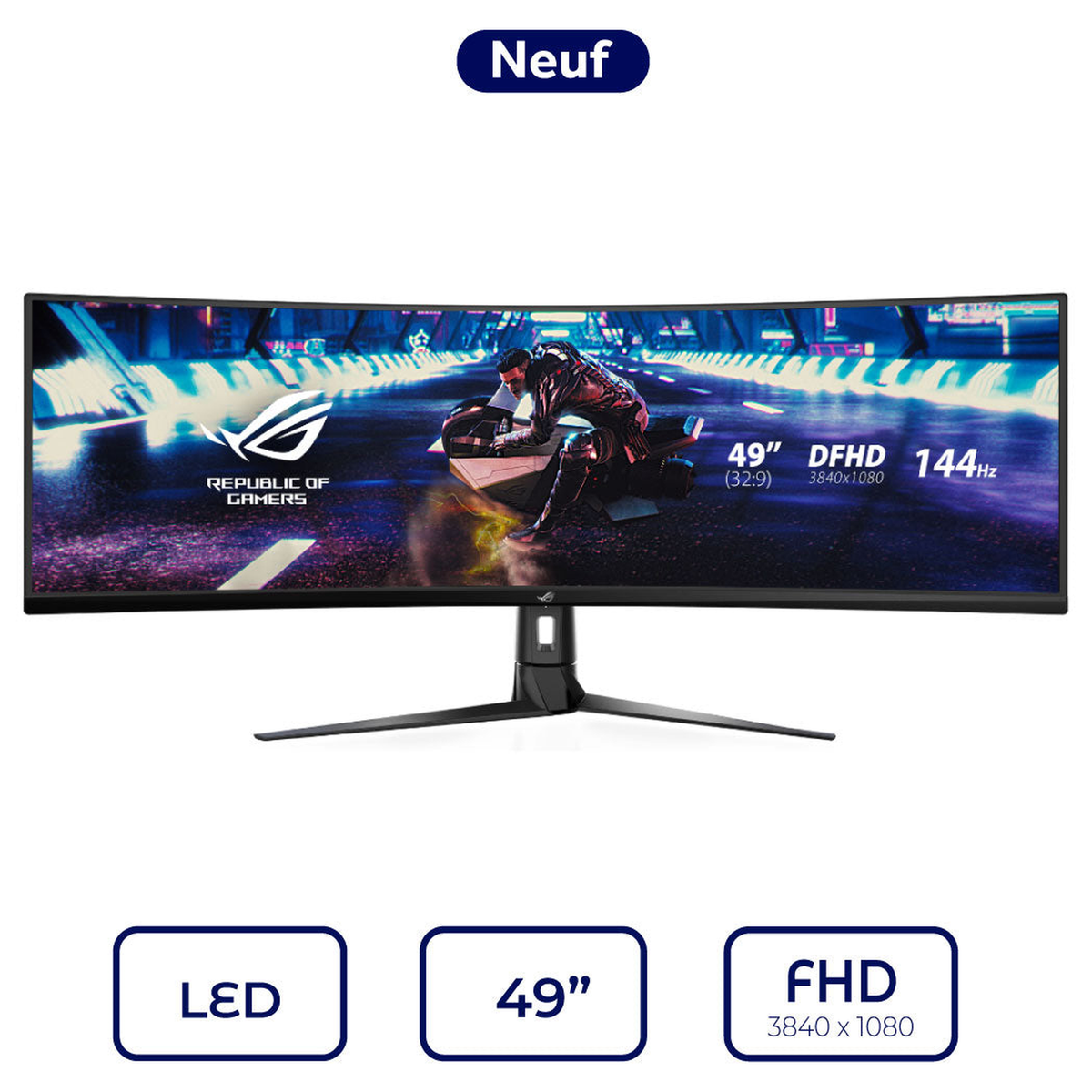 ASUS ROG Strix XG49VQ 49" Incurvé 144 Hz 4 ms | Prix Maroc