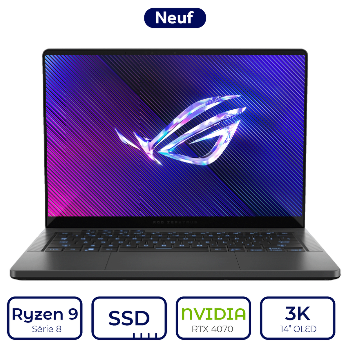 Asus ROG Zephyrus G14 403UI Q24W Ryzen 9 Série 8 RTX4070 | Prix Maroc