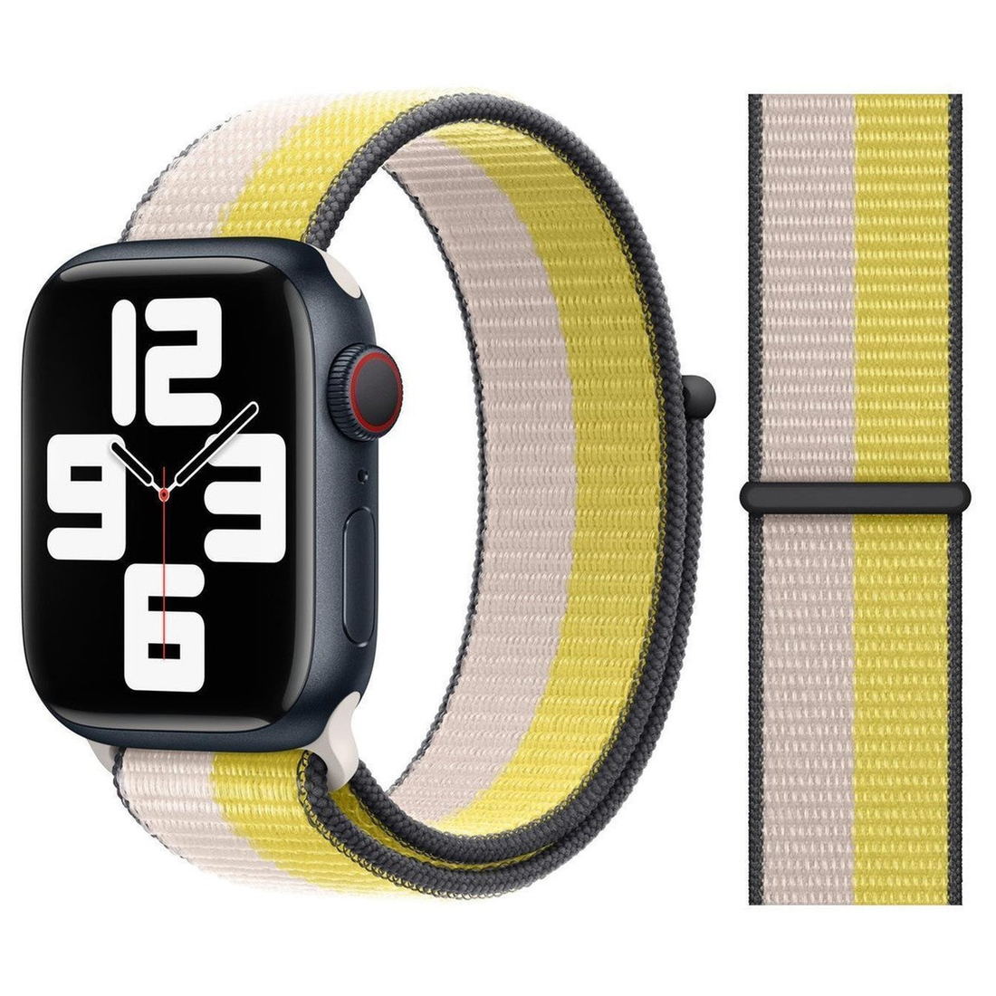 Bracelet Boucle Sport Apple Watch Lait d'avoine / Citron 41 mm hero - Maydan.ma