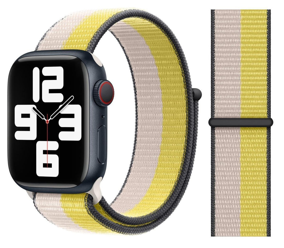 Bracelet Boucle Sport Apple Watch Lait d'avoine / Citron 41 mm hero - Maydan.ma
