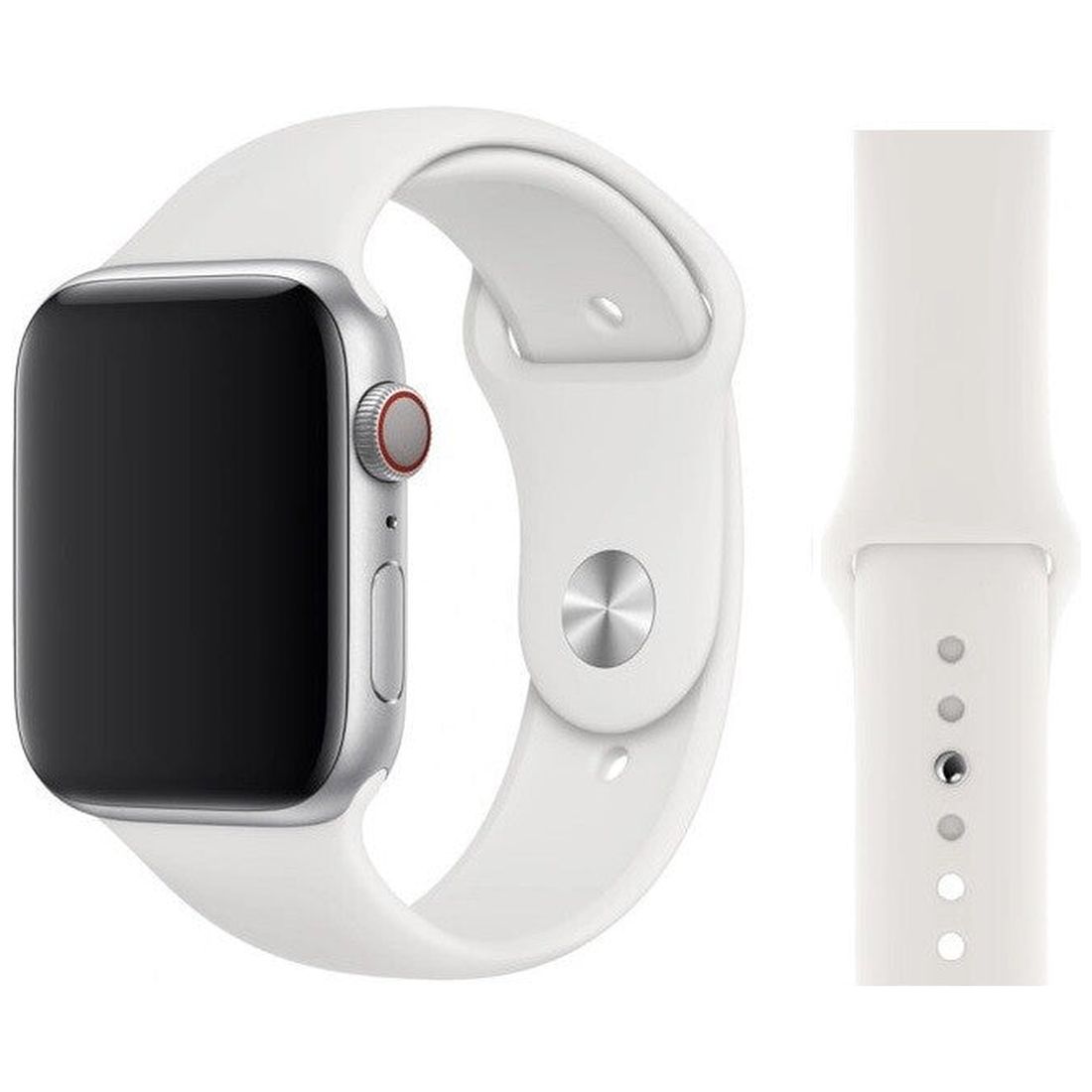 Bracelet Sport Apple Watch Blanc 45 mm - S/M et M/L hero - Maydan.ma