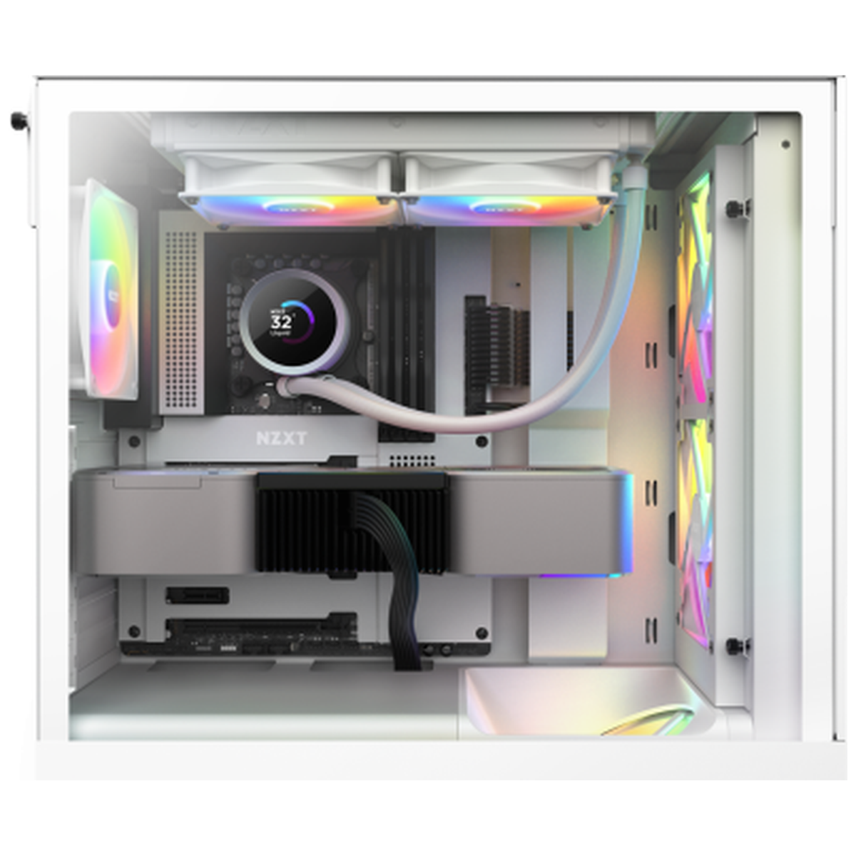 BUNDLE NZXT H5 Flow White + 3xNZXT F120 RGB Core (White)
