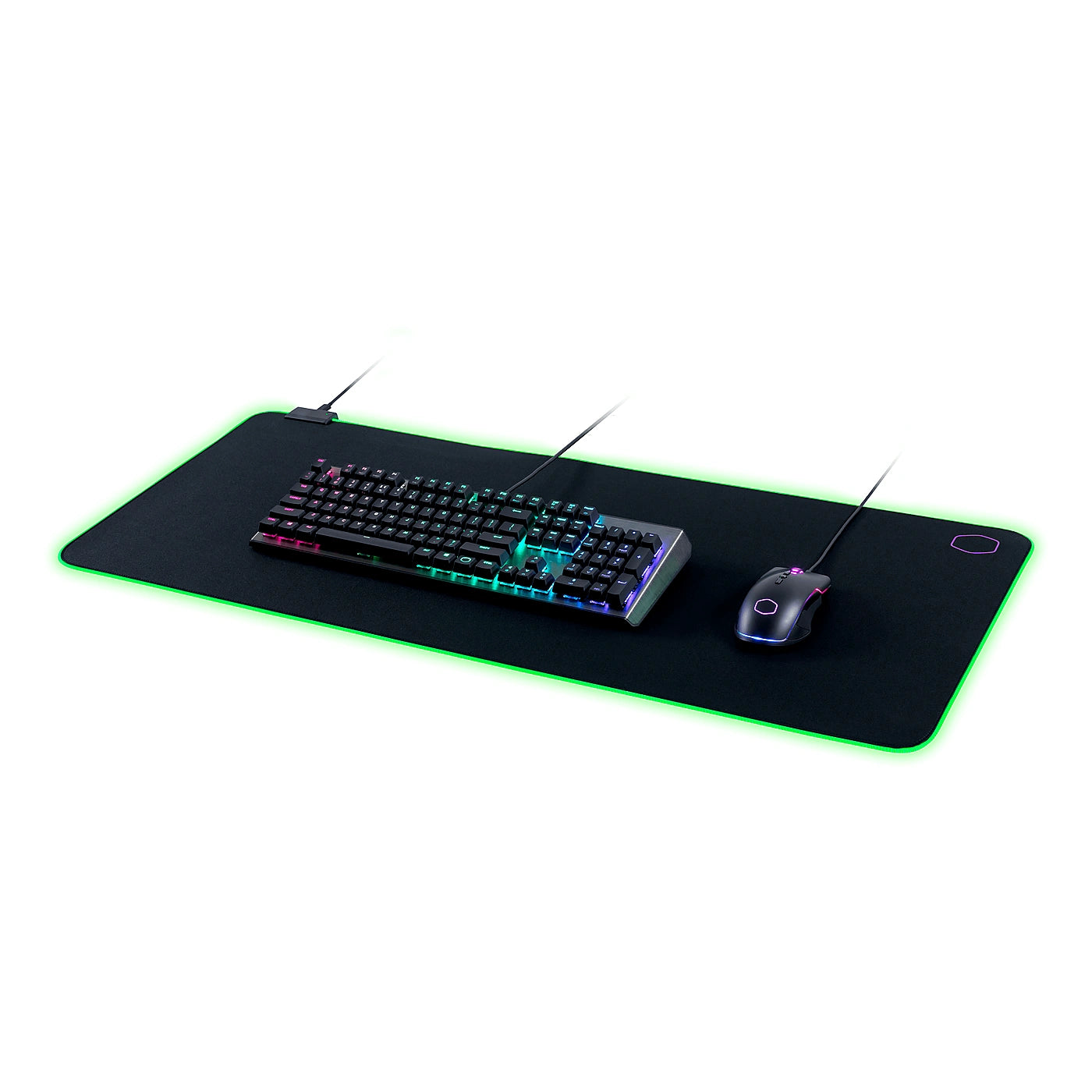 Tapis Cooler Master MP750 RGB Medium - Vue de trois-quarts alternative - Maydan.ma