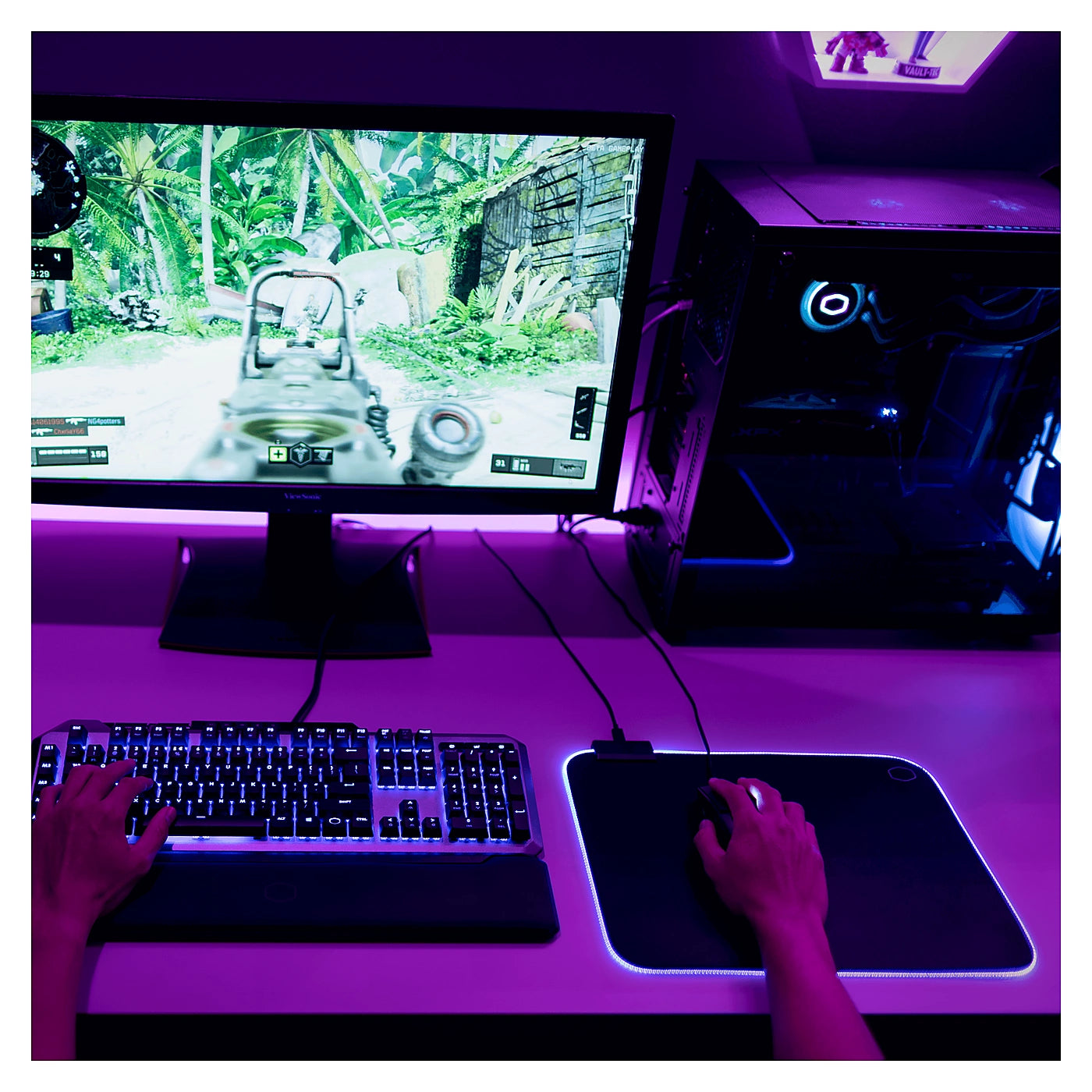 Tapis Cooler Master MP750 RGB Medium - Detail assise - Maydan.ma