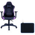 Pack chaise Cooler Master Caliber E1 Purple avec tapis MP750 RGB Medium - Vue pack - Maydan.ma