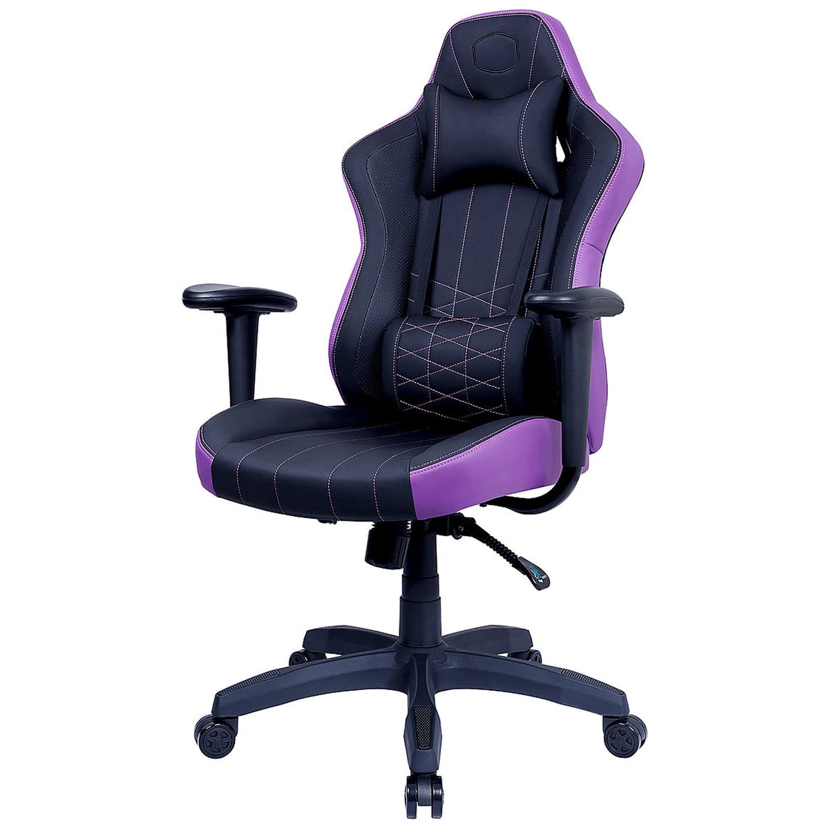 Chaise Cooler Master Caliber E1 Purple - Vue de trois-quarts - Maydan.ma