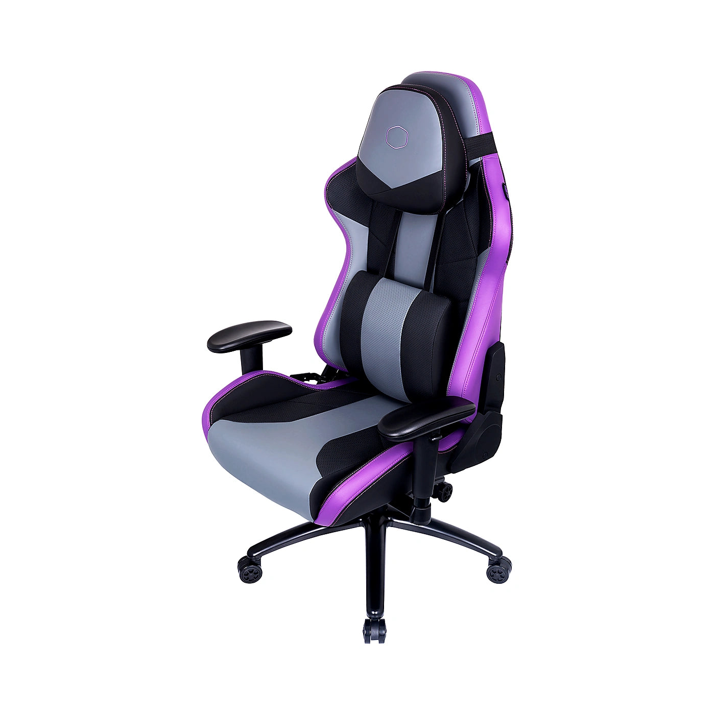 Chaise Cooler Master Caliber R3 Purple - Detail coussin lombaire - Maydan.ma