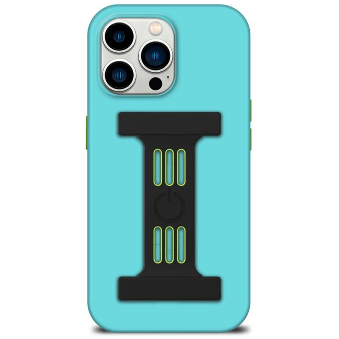 Goui Coque iPhone Bleu Cyan avec MagSafe + Strap - Photo 1