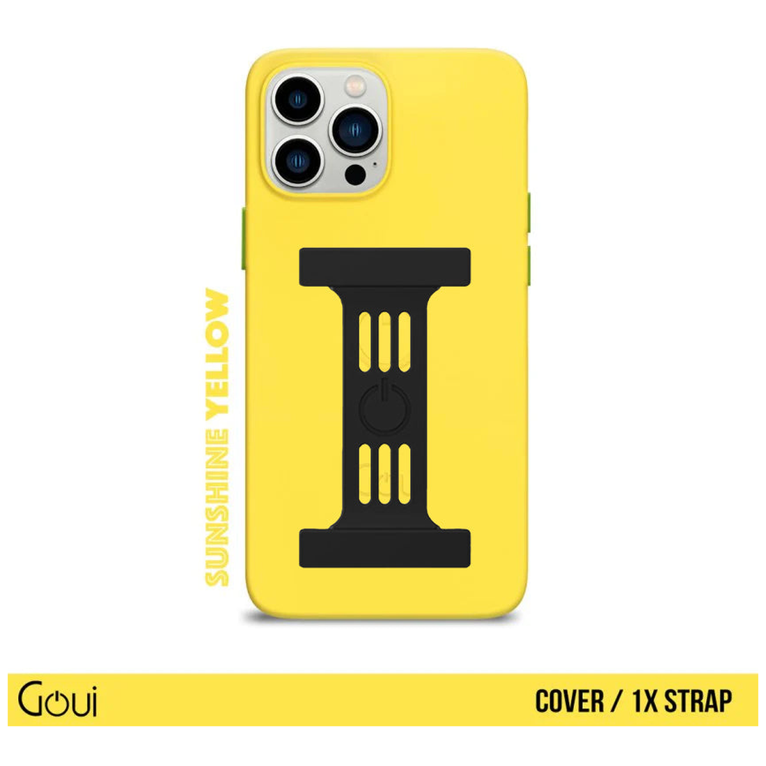 Goui Coque iPhone jaune soleil avec MagSafe + Strap - Photo 1