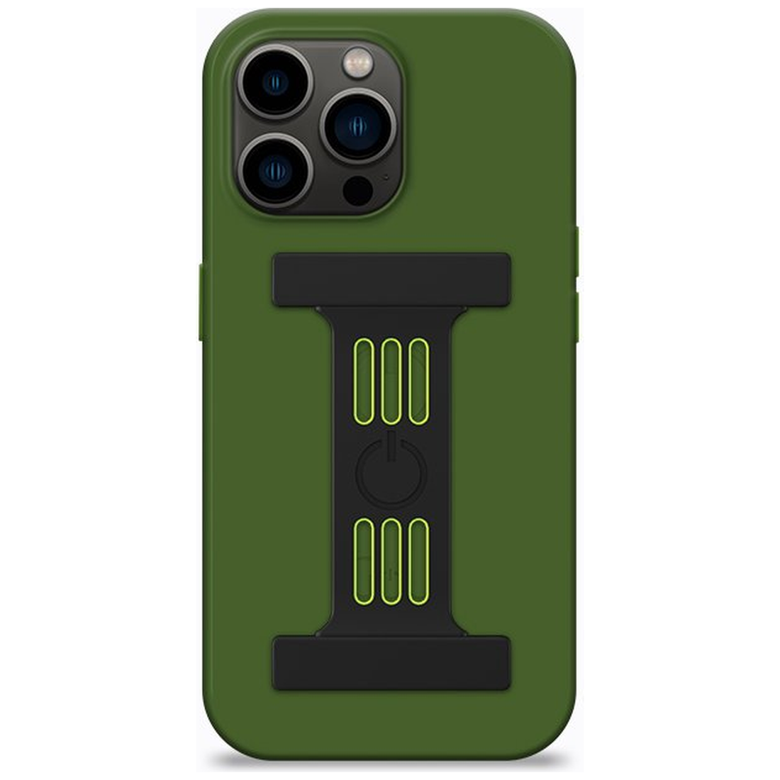 Goui Coque iPhone Vert olive avec MagSafe + Strap - Photo 1