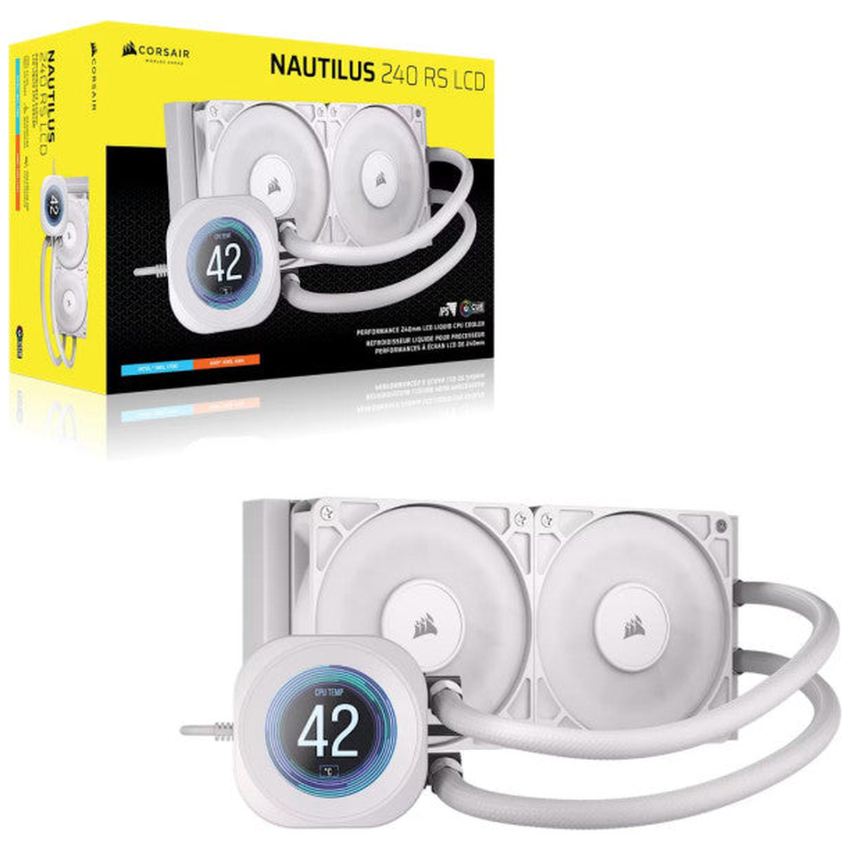 Corsair Nautilus 240 RS LCD (Blanc)