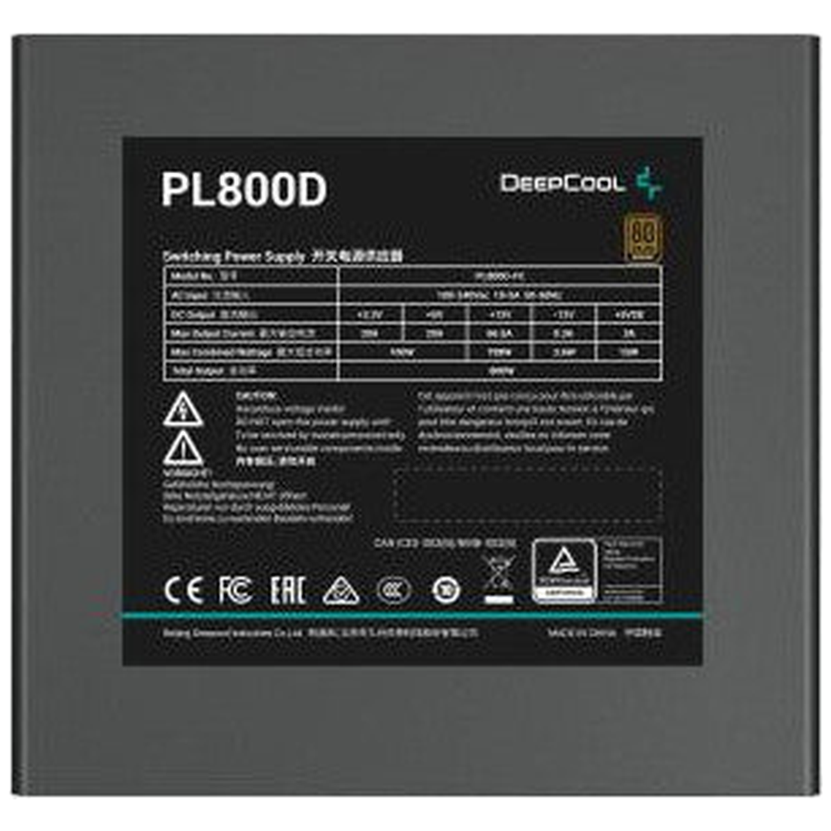 DeepCool PL800-D 80PLUS BRONZE 800W
