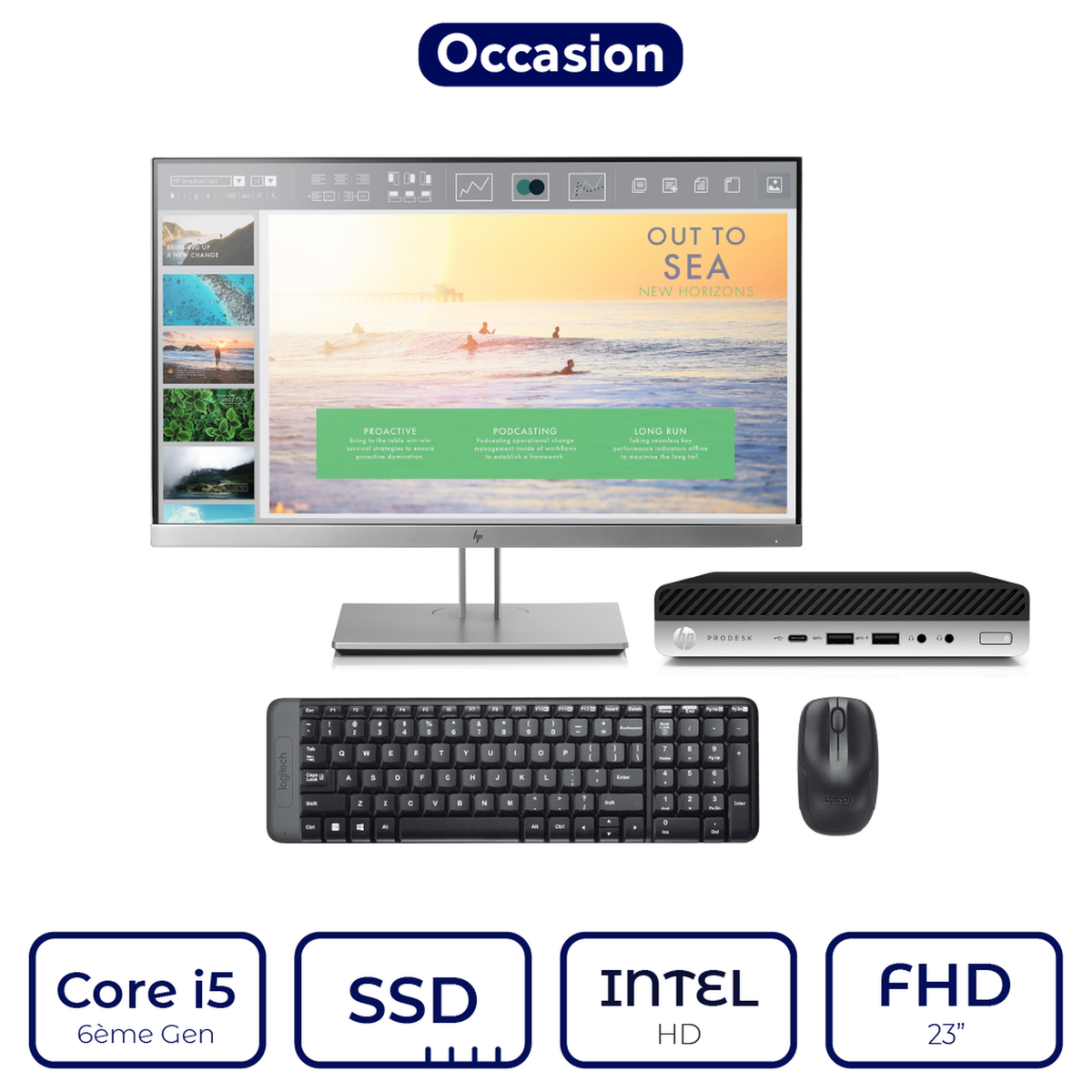 HP ProDesk 600 G3 - Ensemble PC de Bureau Complet | Prix Maroc