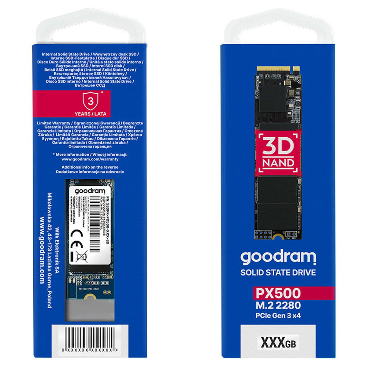 Goodram PX500 NVME PCIE 3 Gen X4 SSD 256Gb
