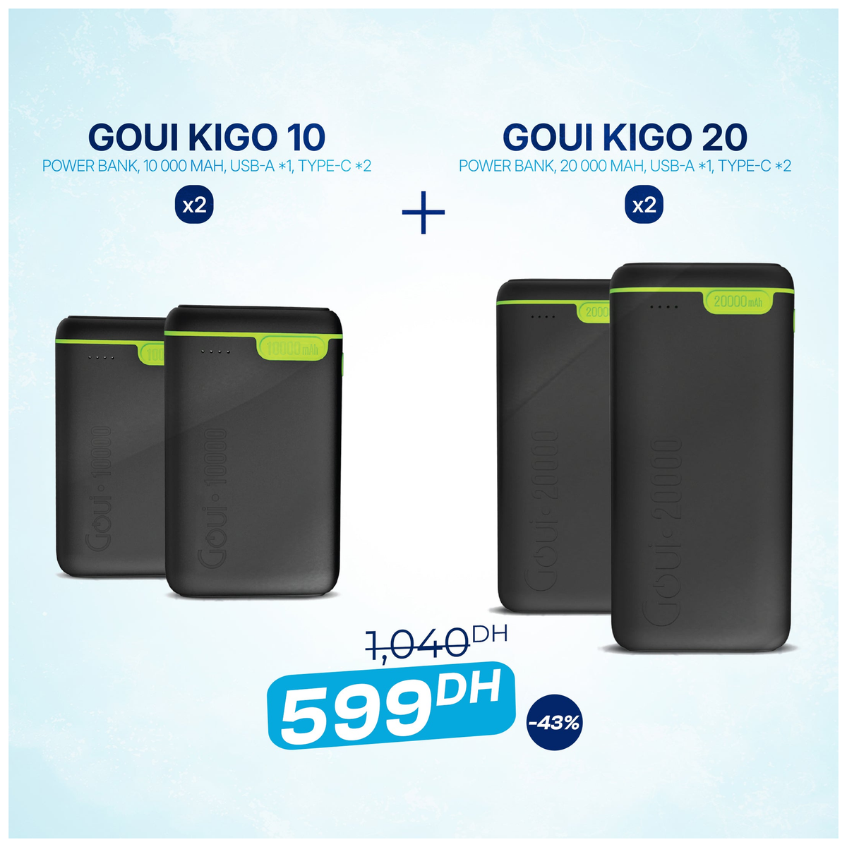 Goui pack 2x Kigo 10 avec 2x Kigo 20 - Photo 1