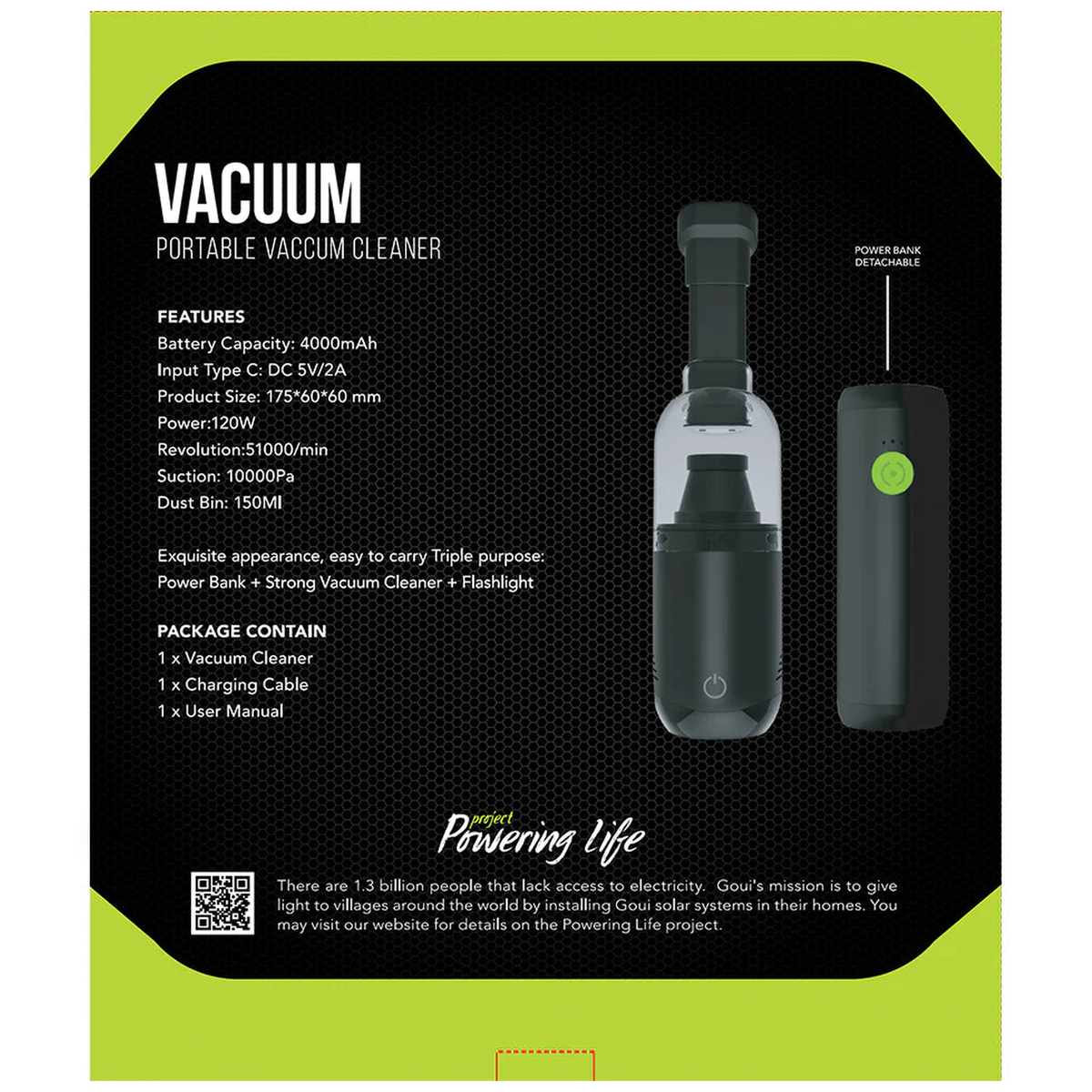 Goui Car VACCUM - Aspirateur de Voiture +Power Bank +Lampe torche - Photo 8