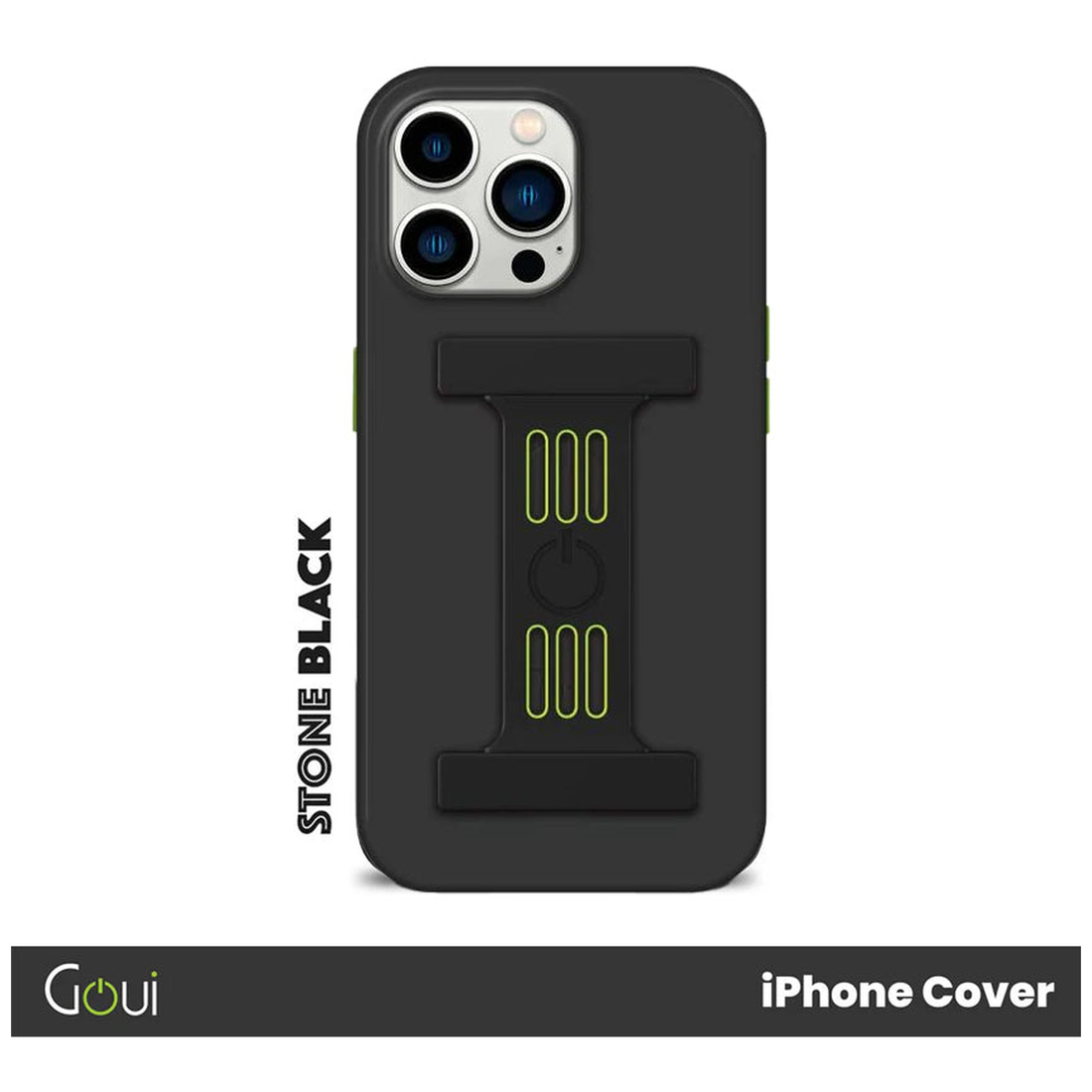 Goui Coque iPhone Pierre noir avec MagSafe + Strap - Photo 1