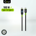 Goui Câble avec écran Numérique Type C vers Type C (1,5 m) 100W - Noir - Photo 1