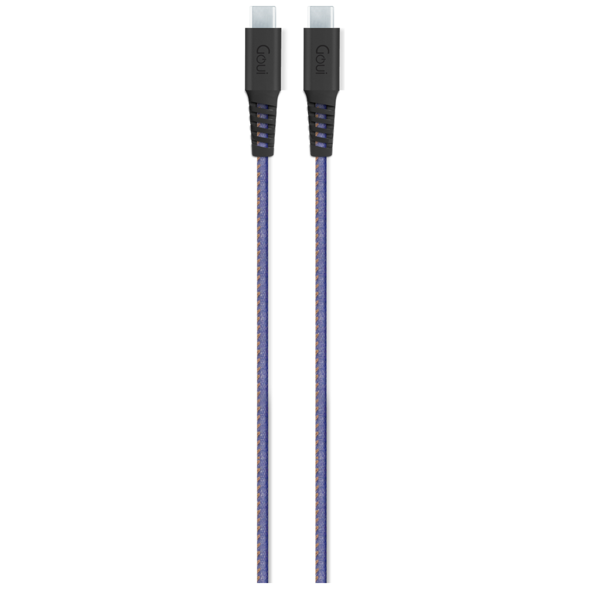 Goui Flex Câble Type-C vers Type-C (1,5m) 60W – Bleu Jean | Prix Maroc