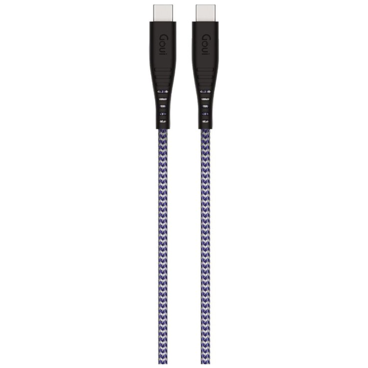Goui Flex Câble Type C vers Type C (1,5 m) 60W - Bleu foncé - Photo 1