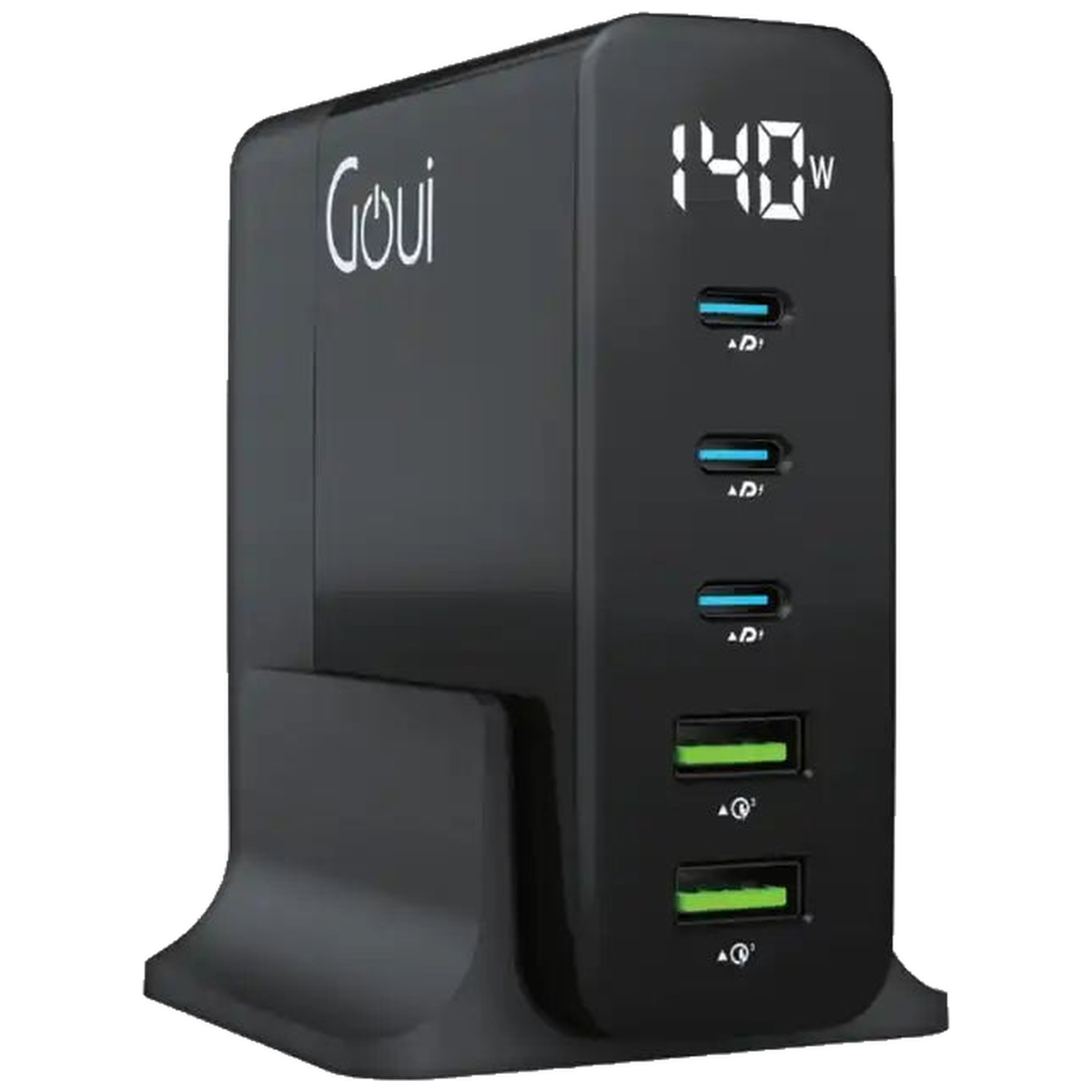 Goui GAN 140W Chargeur de Bureau - Vue de face transparente