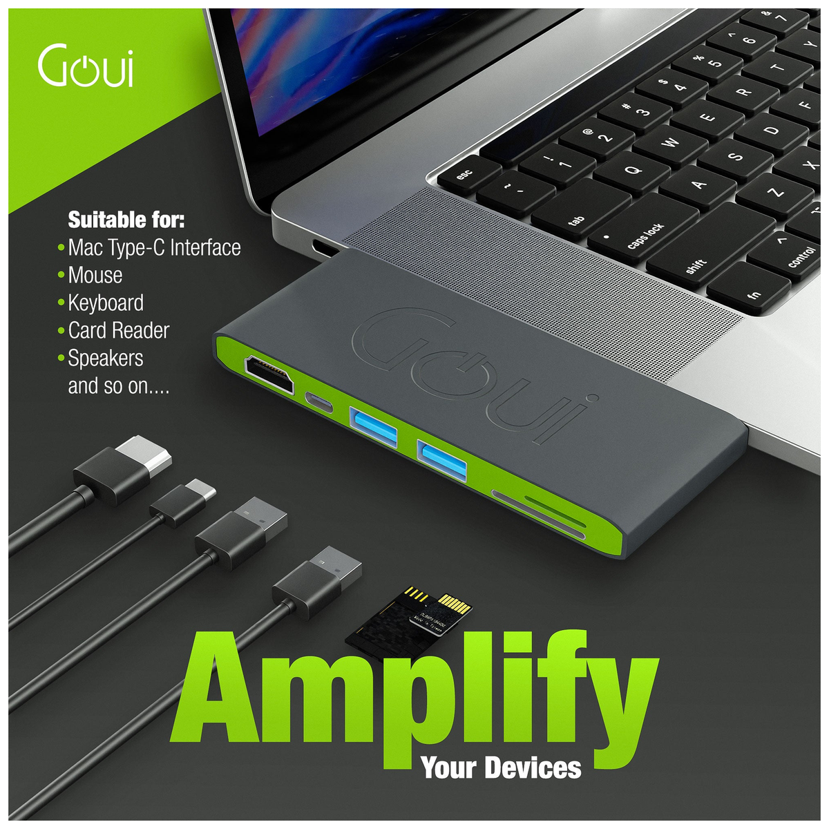 Goui Hubi Adaptateur Multiport USB-C 6-en-1 - Photo 3