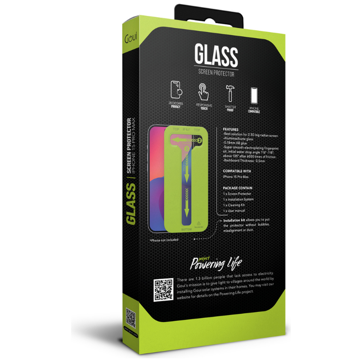 Goui incassable pour iPhone 15 Pro Max 28° Privacy avec Kit Installation Inclus - Photo 4