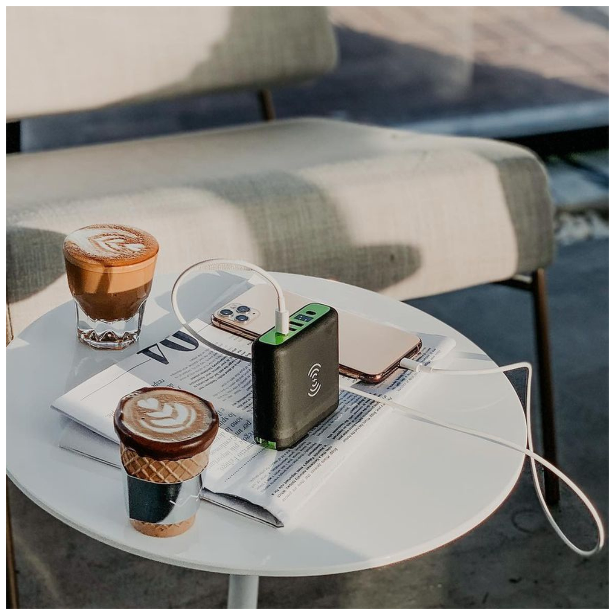 Goui Mbala Chargeur Sans Fil +Power Bank 8000 mAh Qi + Chargeur mural - Photo 3