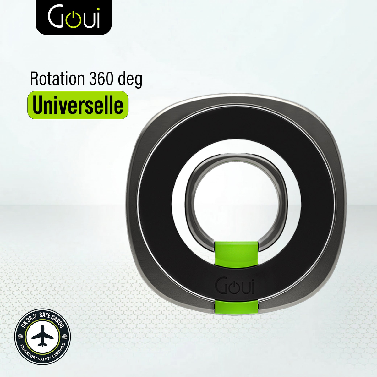 Goui Ring Magnétique - Bague de téléphone - Noir - Photo 1