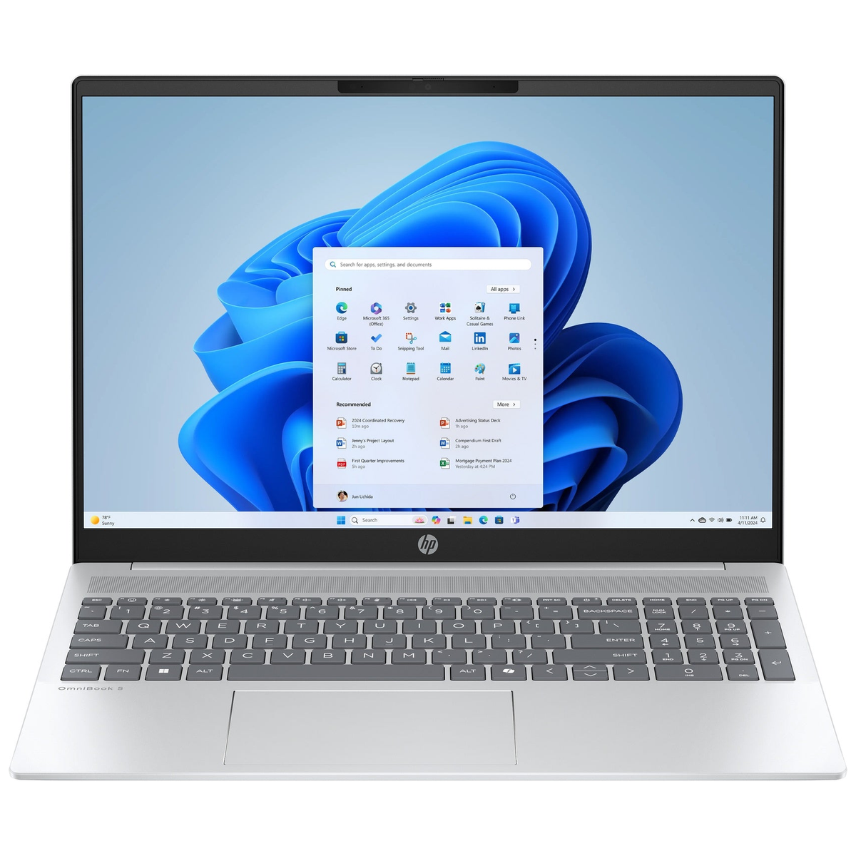 HP OmniBook 5 Laptop AI 16-AF1005NF - Core Ultra 5 225U - Vue Face