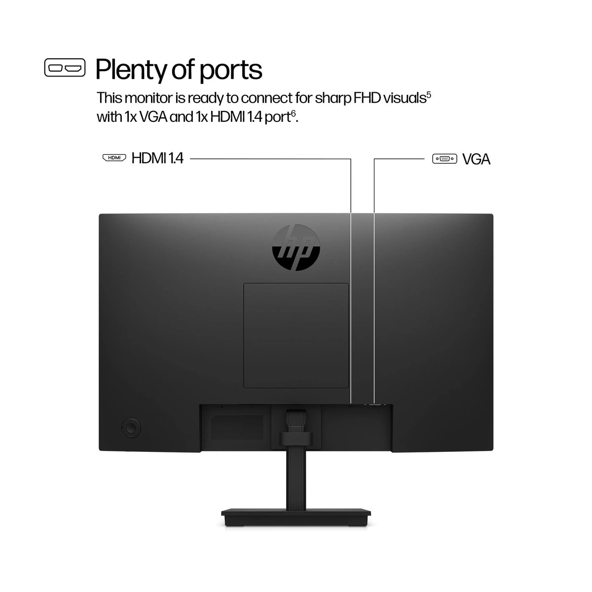 Moniteur HP Series 3 Pro 322pv 21.45" FHD VA 100Hz - vue latérale