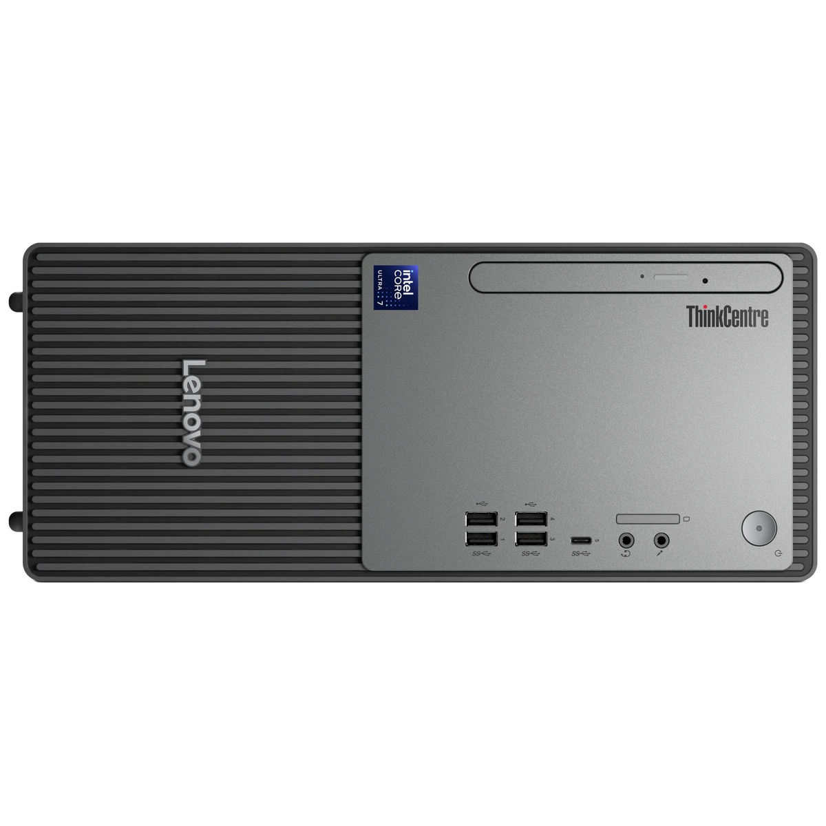 Lenovo ThinkCentre Neo 50t Gen 6 Tower - Core Ultra 5 225 - 8 Go / 512 Go SSD - FreeDOS - vue façade horizontale | Maydan.ma