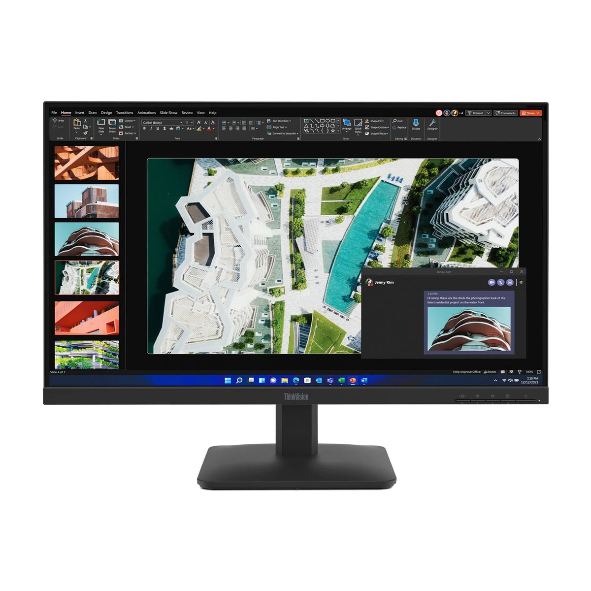 Moniteur Lenovo ThinkVision S27-4e 27" FHD VA 100Hz - vue de face
