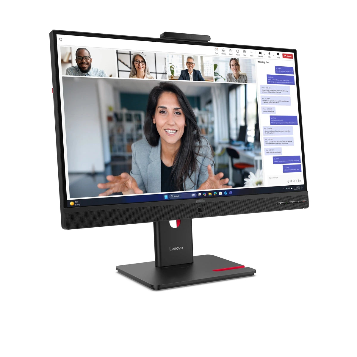 Moniteur Lenovo ThinkVision T24-4v 24" FHD VA 120Hz - vue de profil