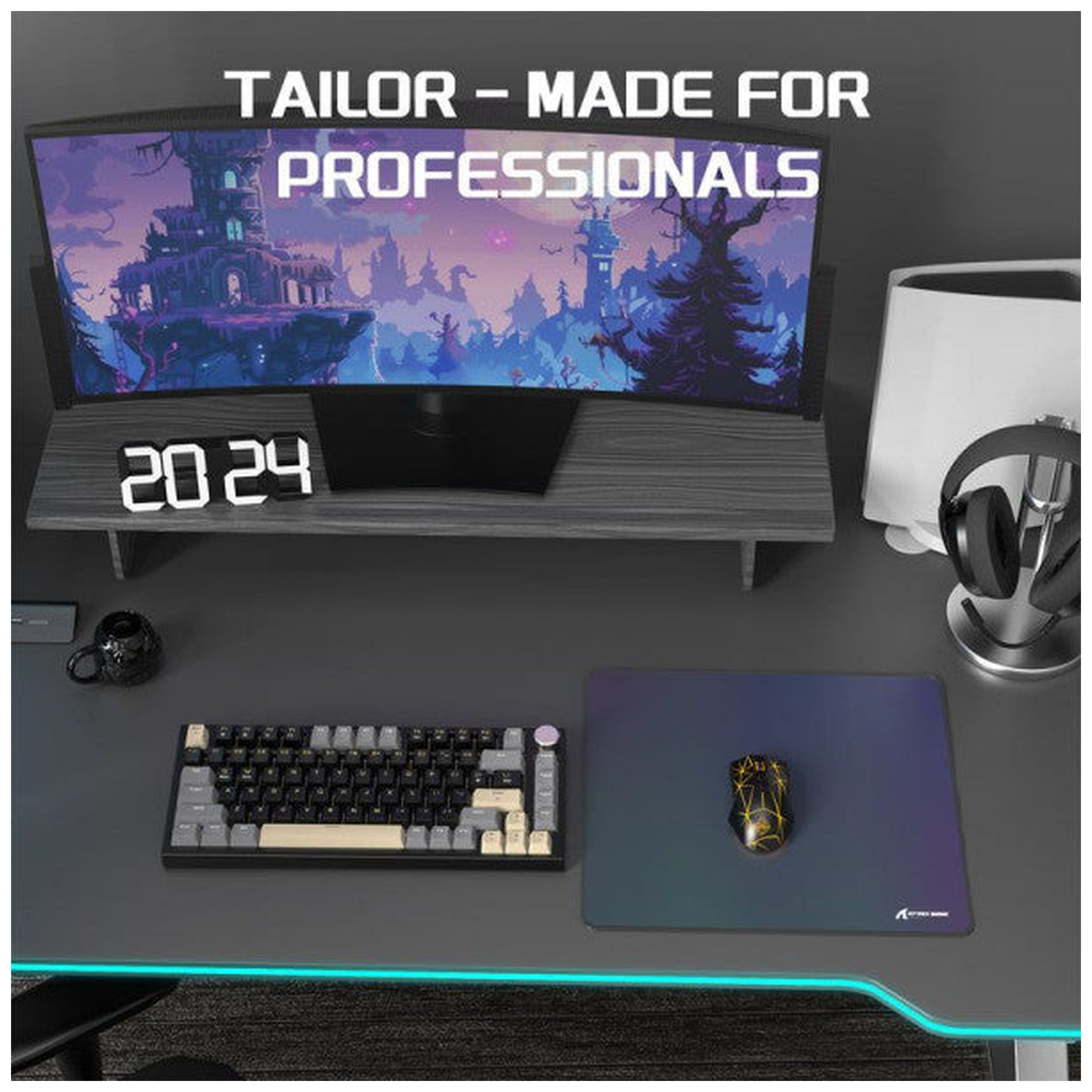 ATTACK SHARK CM03 Gaming Mouse Pad ( GRAY )