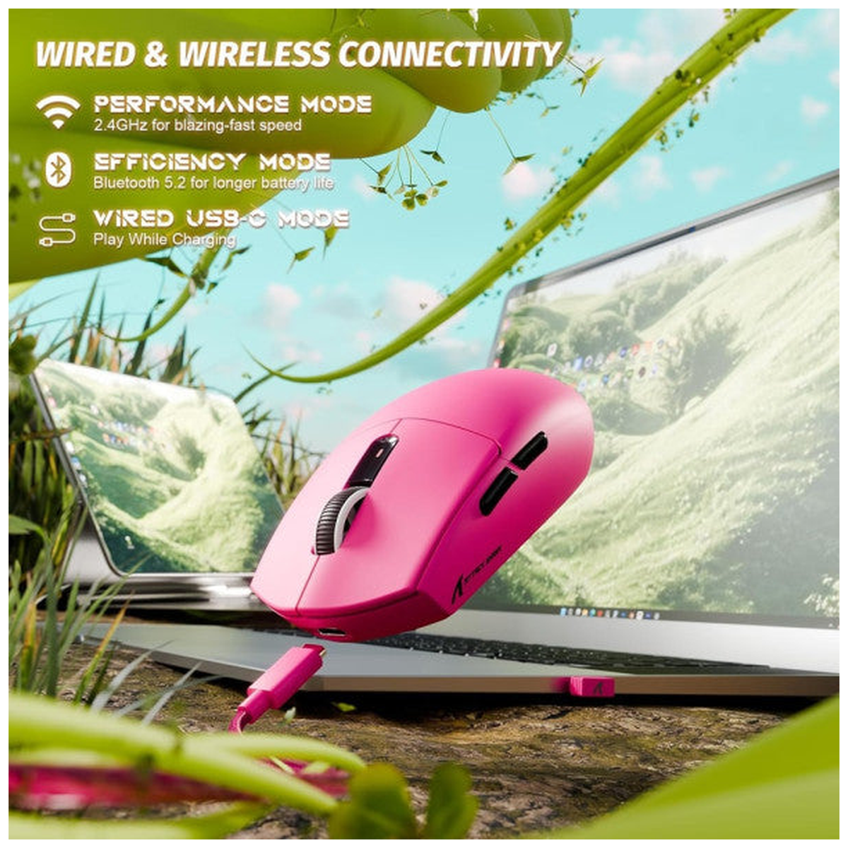 ATTACK SHARK G3 PRO (Berry Red)
