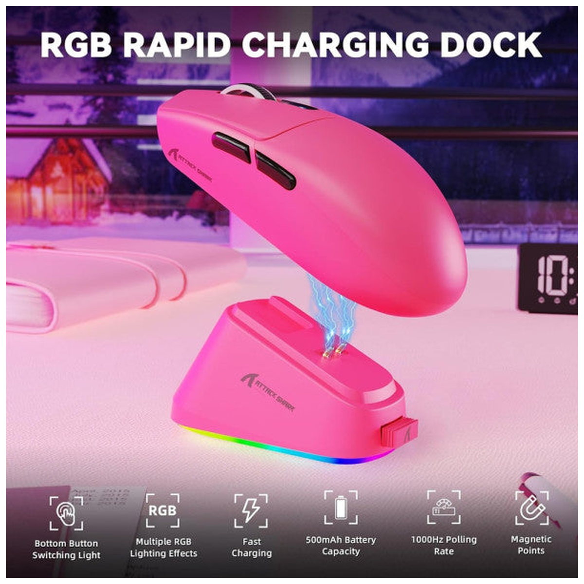 ATTACK SHARK G3 PRO (Berry Red)