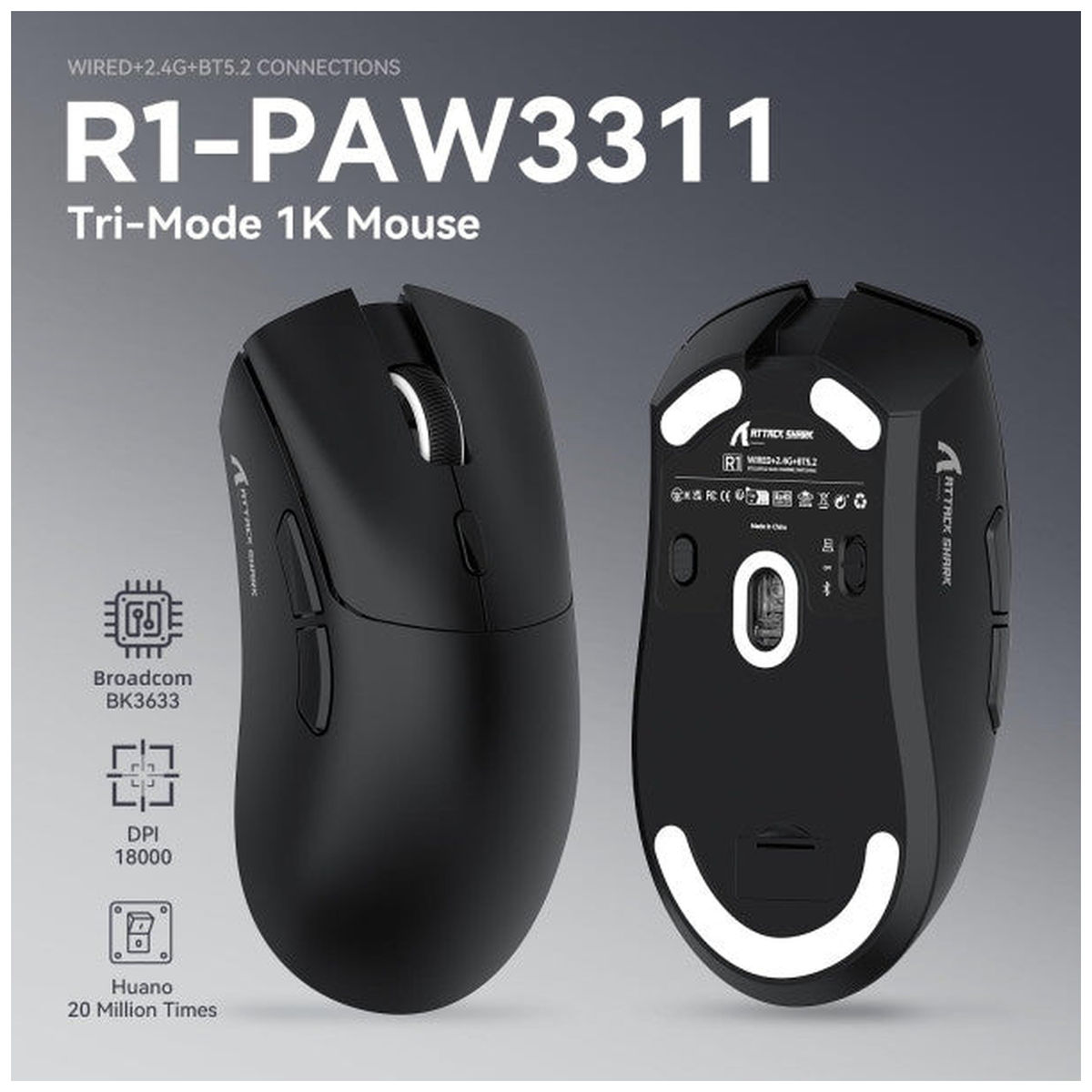 ATTACK SHARK R1 (Black)