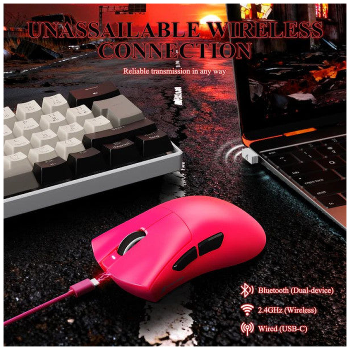 Attack shark V3 Pro (Berry red)