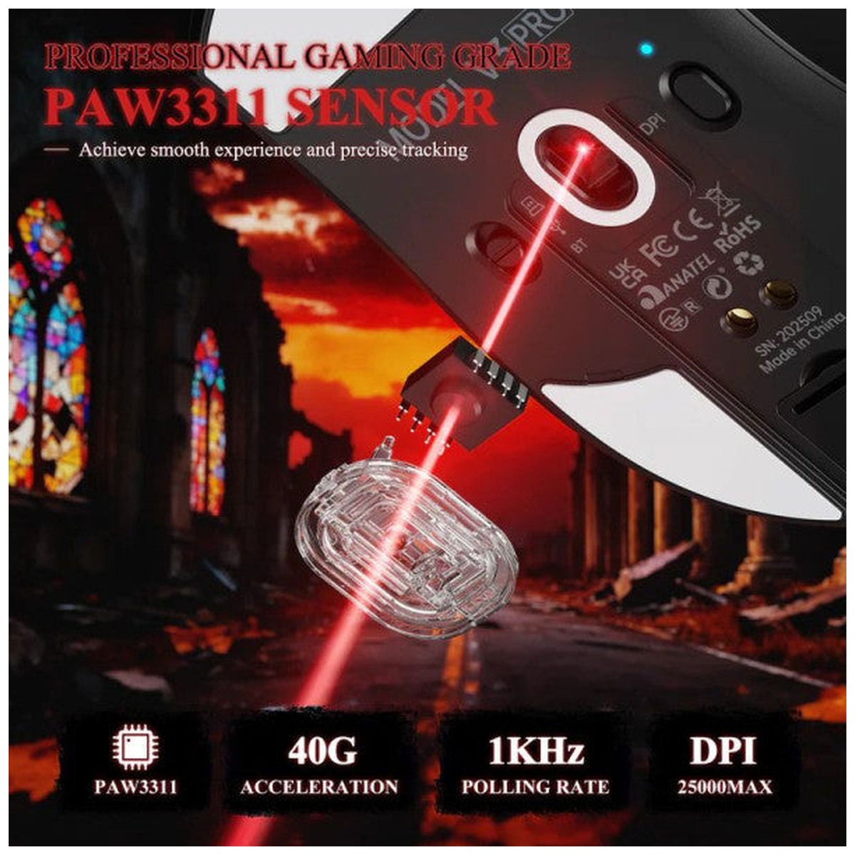 Attack shark V3 Pro (White)